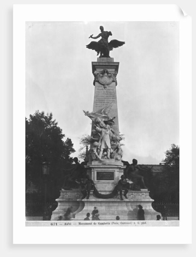Monument to Leon Gambetta, central group, cour Napoleon, Louvre, 1888 by Jean Paul Aube