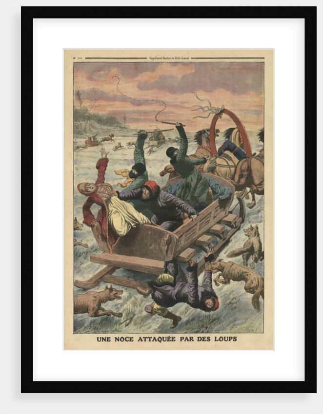 Wedding party attacked by wolves by French School