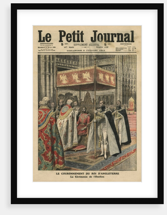 The Coronation of King George V and the Ceremony of Unction at Westminster Abbey, 23 June 1911 by French School
