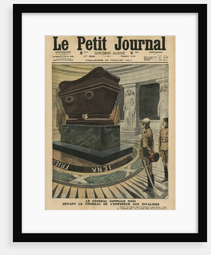 The Japanese General Count Maresuke Nogi before the tomb of Emperor Napoleon Bonaparte at Les Invalides, Paris by French School