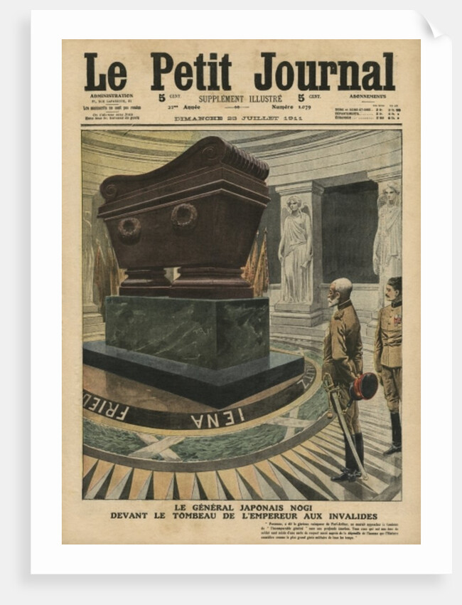 The Japanese General Count Maresuke Nogi before the tomb of Emperor Napoleon Bonaparte at Les Invalides, Paris by French School