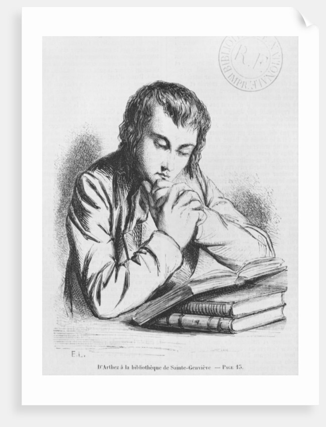 Daniel d'Arthez at the Bibliotheque Sainte-Genevieve by French School