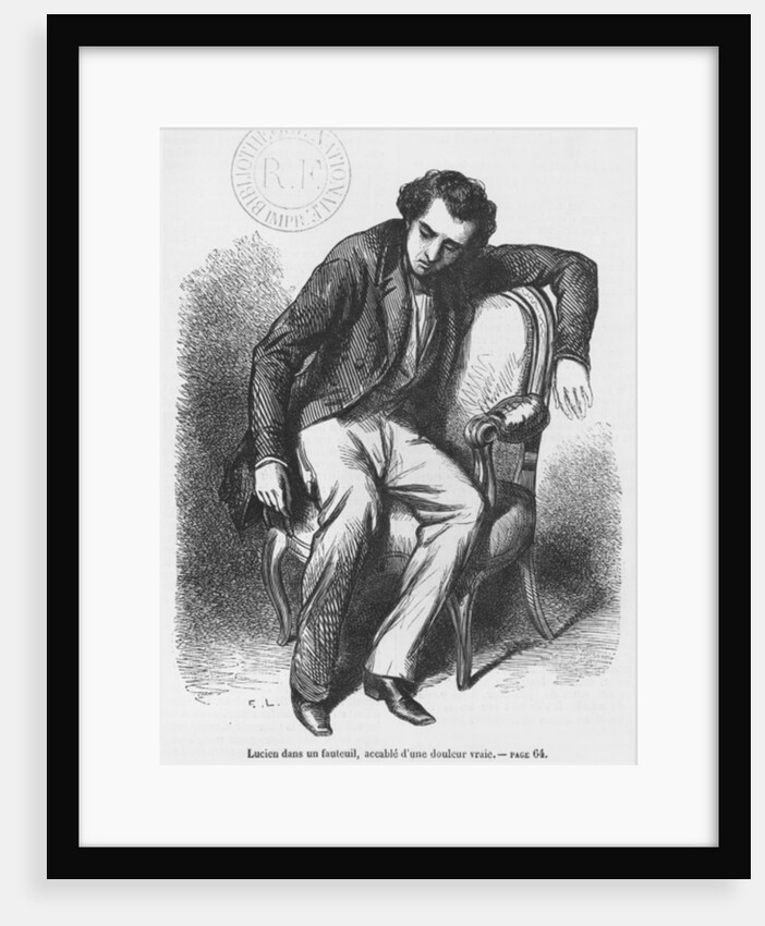 Lucien de Rubempre overwhelmed with sorrow by French School