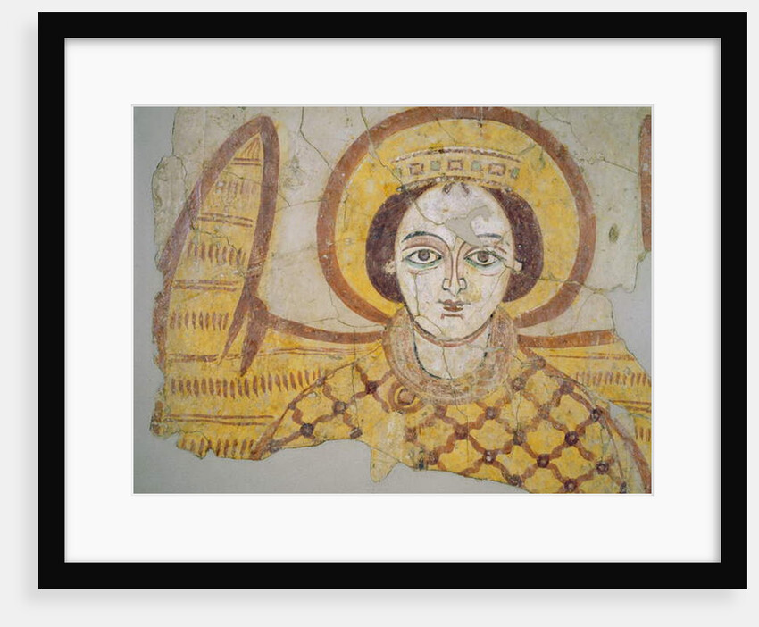 Crowned archangel with spread wings by Coptic