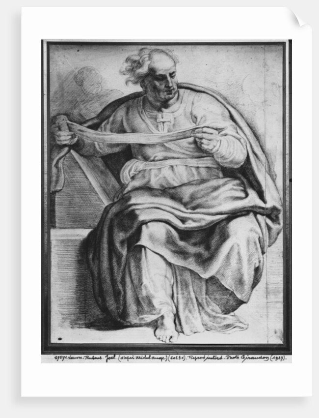 The Prophet Joel, after Michelangelo Buonarroti by Peter Paul Rubens