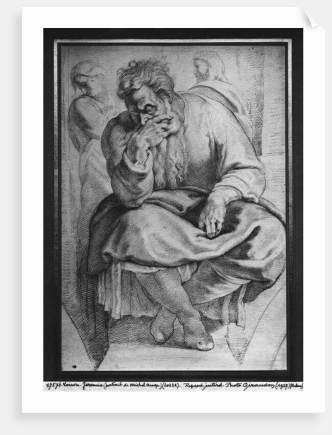 The Prophet Jeremiah, after Michelangelo Buonarroti by Peter Paul Rubens