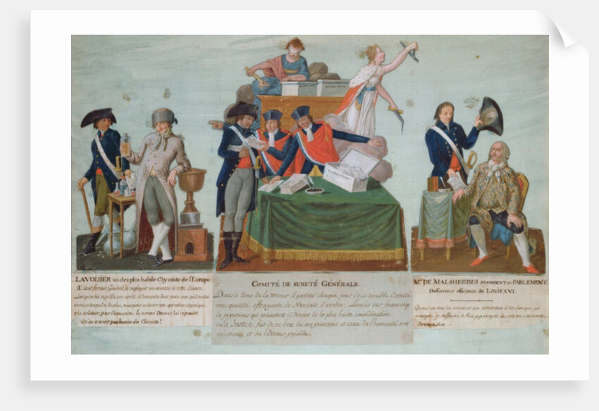 Lavoisier, the Comite de Surete Generale and Malesherbes, 18th century by P. A. & Lesueur J.B. (1750-1850) Lesueur