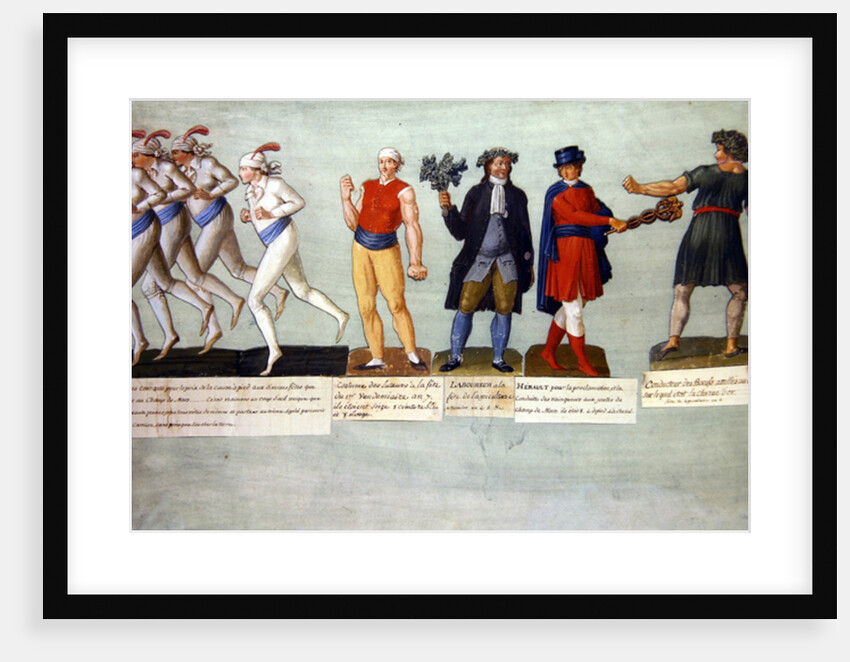 Athletes and participants in festivals during the French Revolutionary period by P. A. & Lesueur J.B. Lesueur
