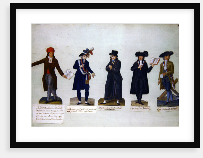 Deputy Armonville, Robespierre and officials form the period of the French Revolution by P. A. & Lesueur J.B. (1750-1850) Lesueur