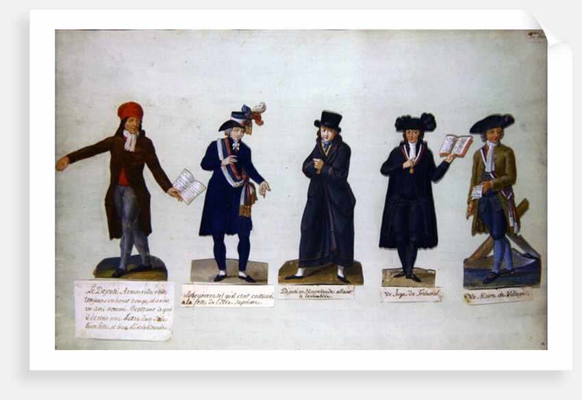 Deputy Armonville, Robespierre and officials form the period of the French Revolution by P. A. & Lesueur J.B. (1750-1850) Lesueur