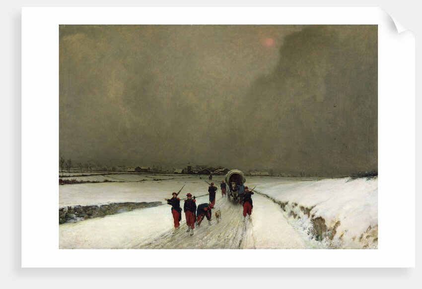 The Stragglers, Snow Effect, 1870 by Augustin Pierre Chenu