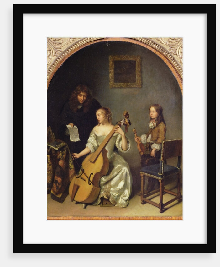 The Bass Viol Lesson by Caspar Netscher