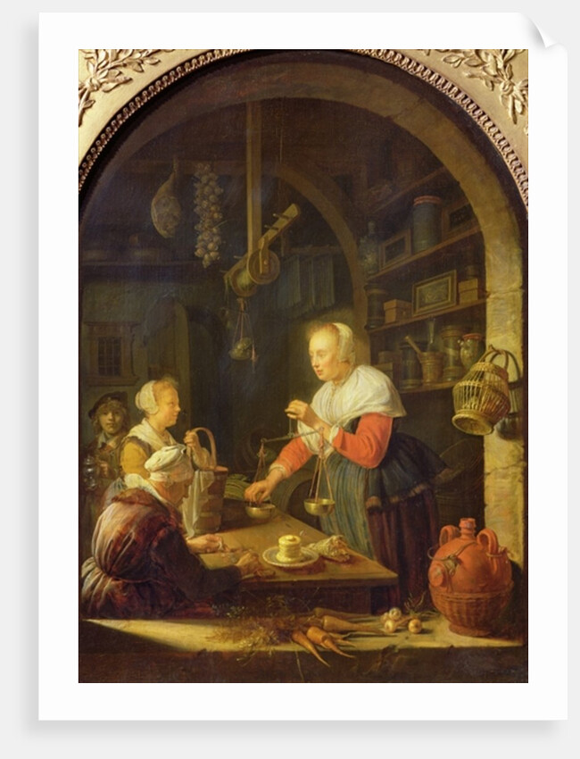 The Village Grocer, 1647 by Gerrit or Gerard Dou