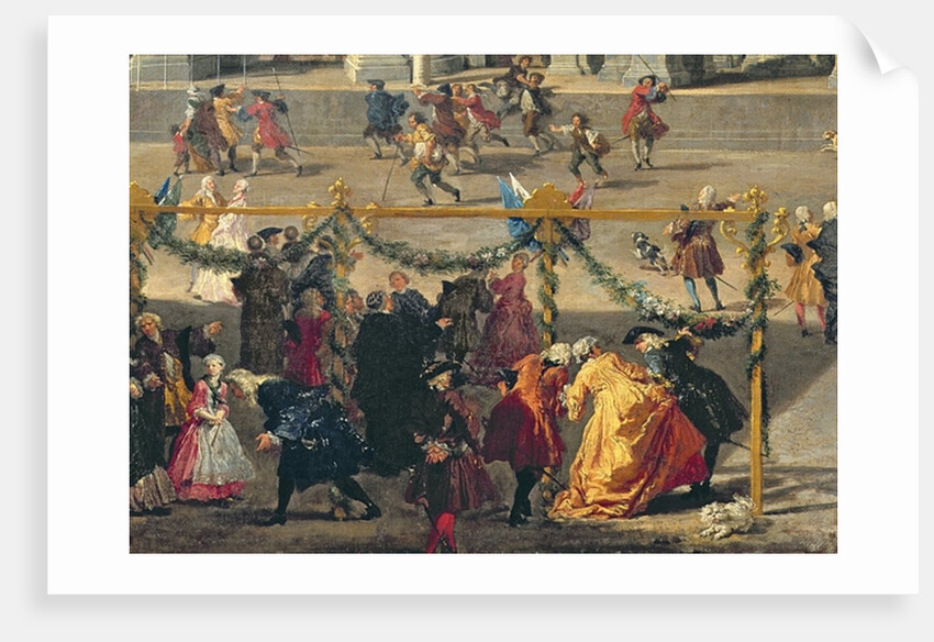 Preparation For the Firework Display Held at Piazza Navona, Rome, to Celebrate the Birth of the Dauphin, 1729 by Giovanni Paolo Pannini or Panini