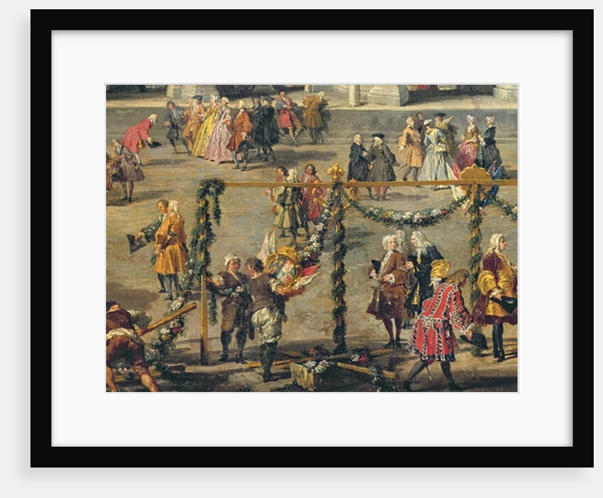 Preparation For the Firework Display Held at Piazza Navona, Rome, to Celebrate the Birth of the Dauphin, 1729 by Giovanni Paolo Pannini or Panini