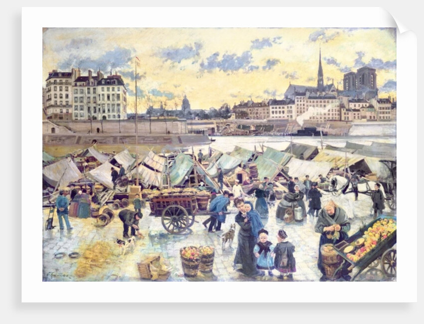 The Apple Market by Emile Antoine Guillier