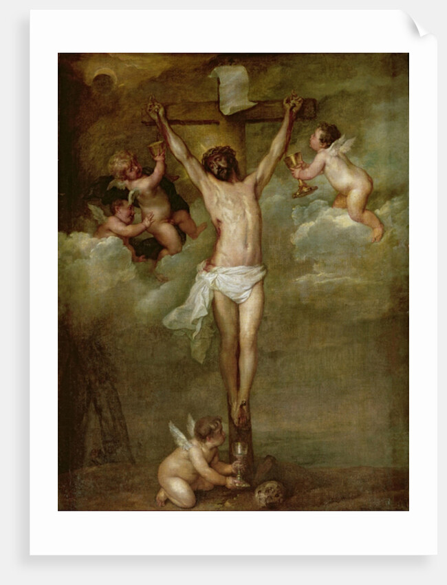 Christ attended by angels holding chalices by Peter Paul Rubens