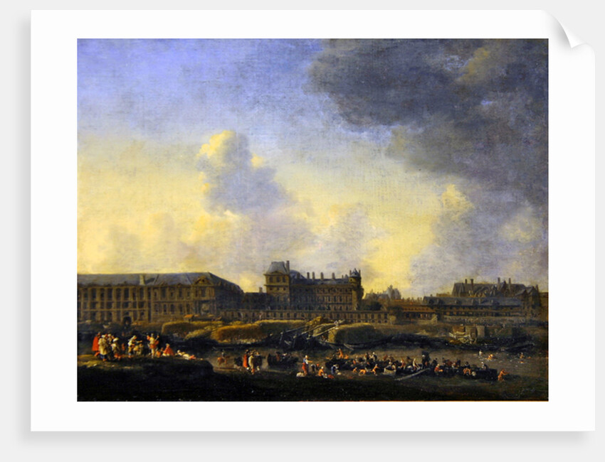 View of the river Seine, the Louvre and the Palais Bourbon, c.1655 by Reinier Zeeman