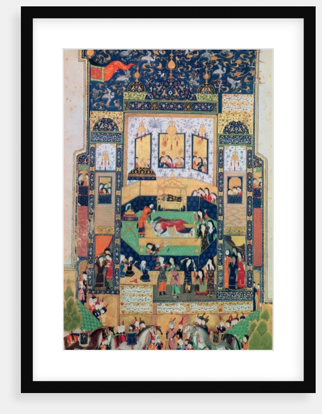 The Death of Shirin, illustration to 'Khosro and Shirin' by Elias Nezami, 1504 by Persian School