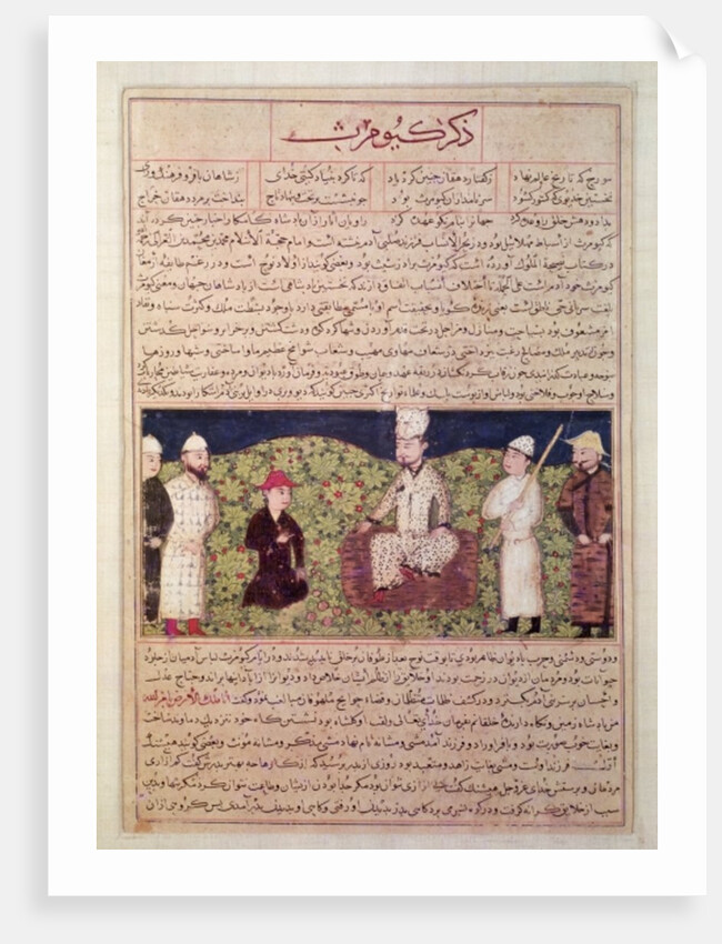 King surrounded by courtiers by Persian School