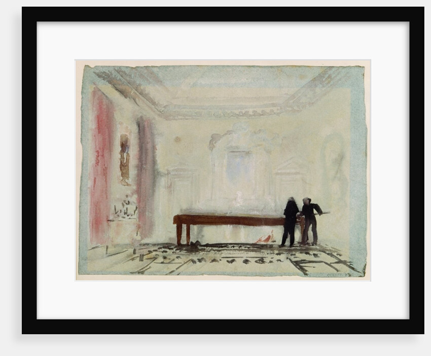 Billiard players at Petworth House, 1830 by Joseph Mallord William Turner