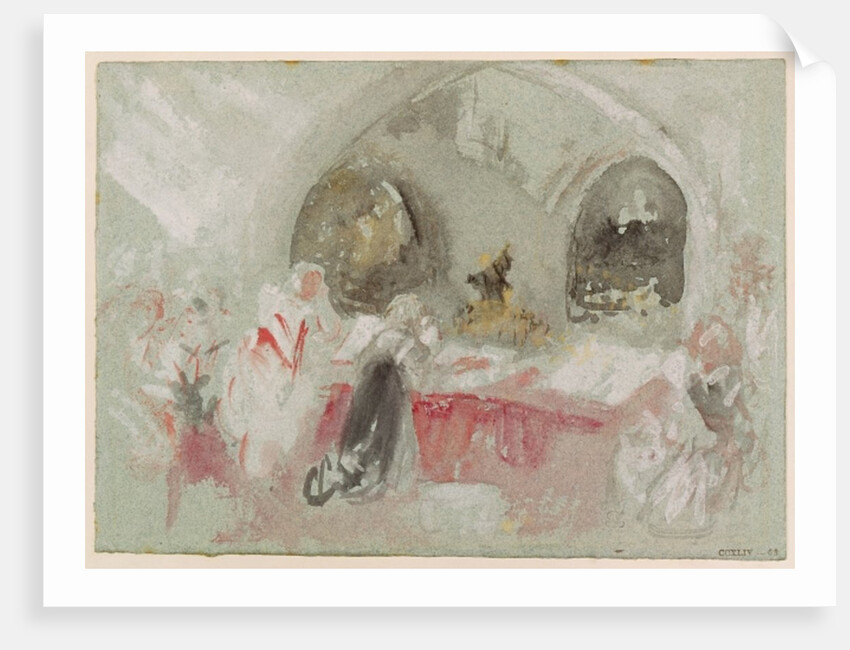Service in the chapel at Petworth, 1830 by Joseph Mallord William Turner