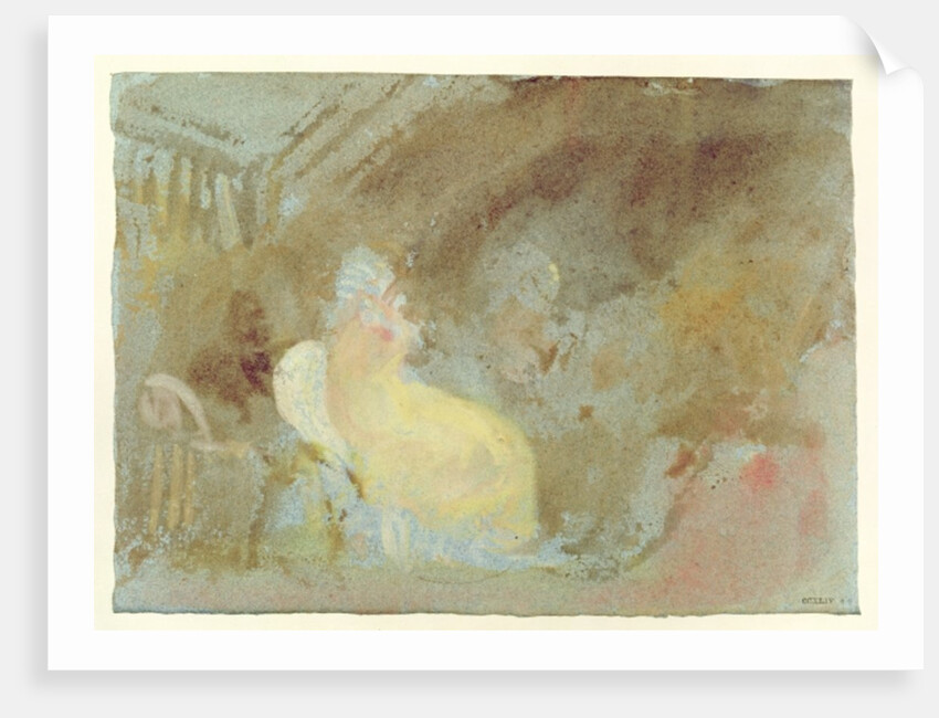 Interior at Petworth with seated figure, 1830 by Joseph Mallord William Turner