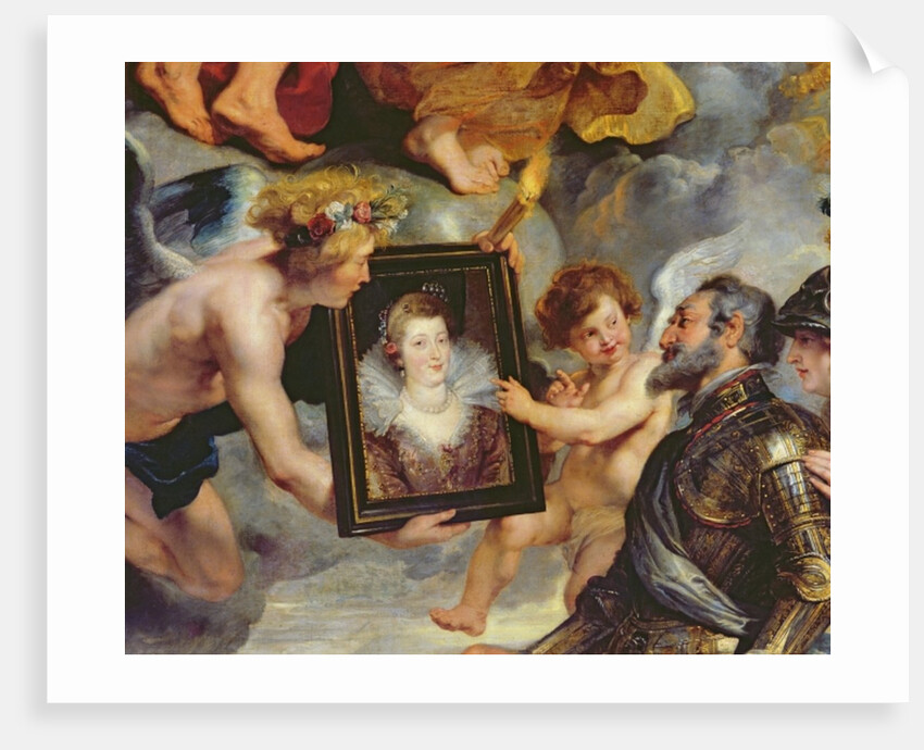 The Medici Cycle: Henri IV Receiving the Portrait of Marie de Medici 1621-25 by Peter Paul Rubens