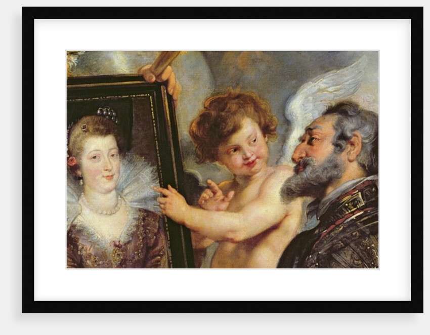 The Medici Cycle: Henri IV Receiving the Portrait of Marie de Medici 1621-25 by Peter Paul Rubens