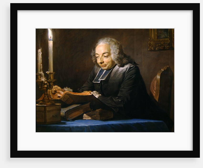 Abbe Jean-Jacques Huber, 1742 by Maurice Quentin de la Tour