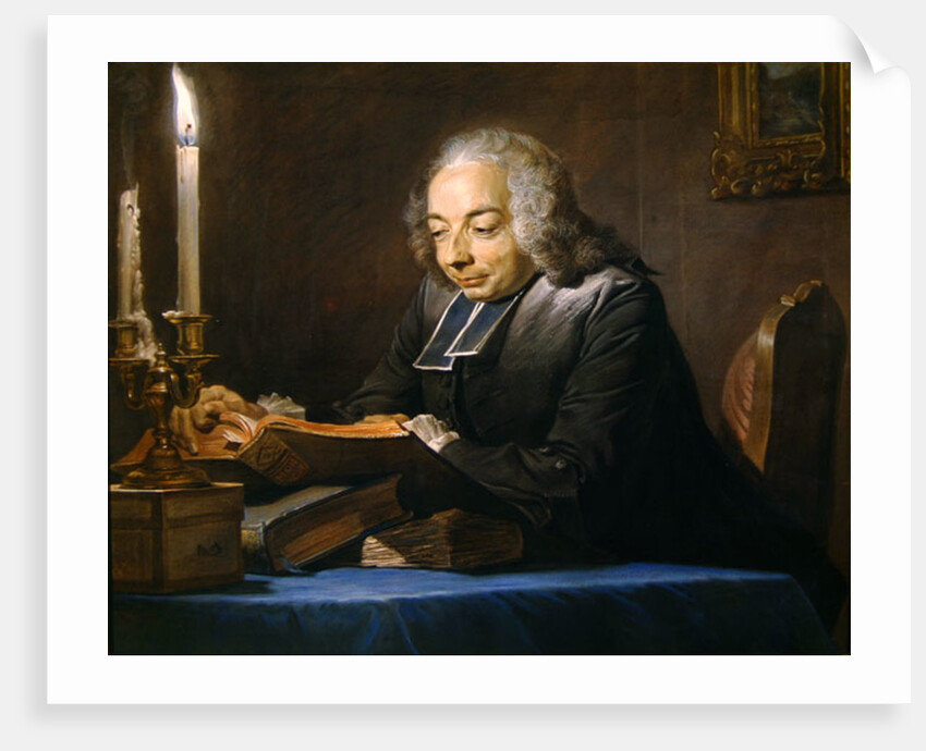 Abbe Jean-Jacques Huber, 1742 by Maurice Quentin de la Tour