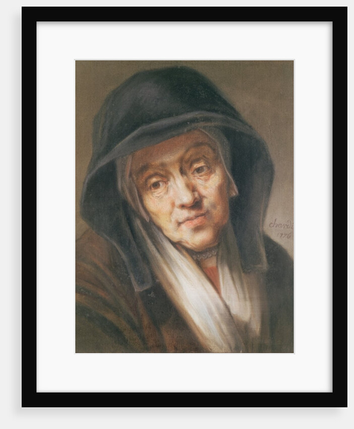Copy of a portrait by Rembrandt of his mother, 1776 by Jean-Baptiste Simeon Chardin