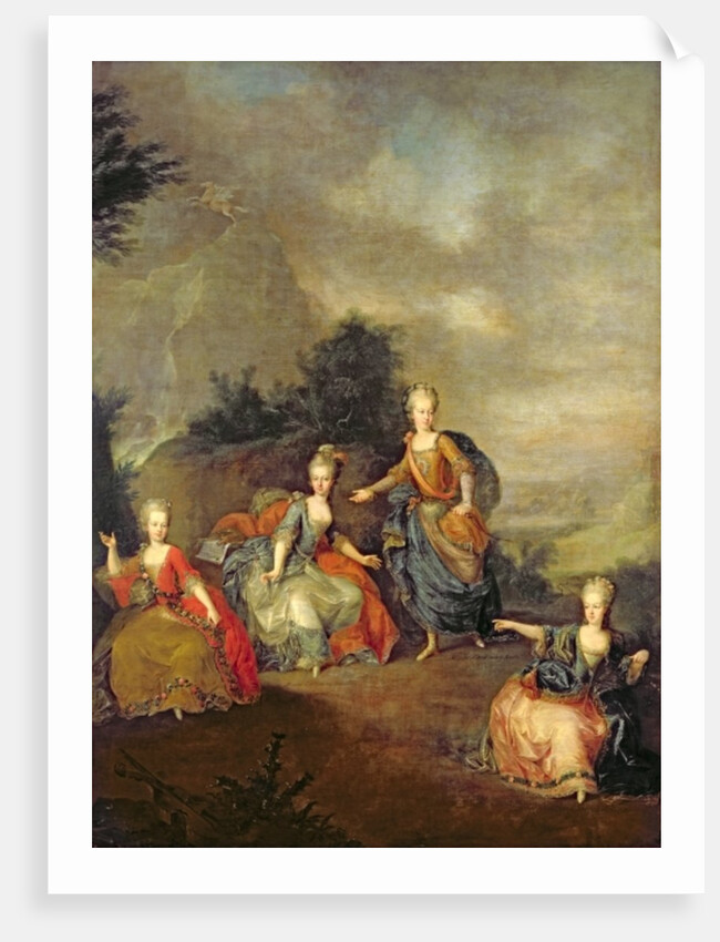 Performance of the opera by Gluck, 'Il Parnaso Confuso' at Schoenbrunn Palace on 24th January 1765 by Johann Georg Weikert