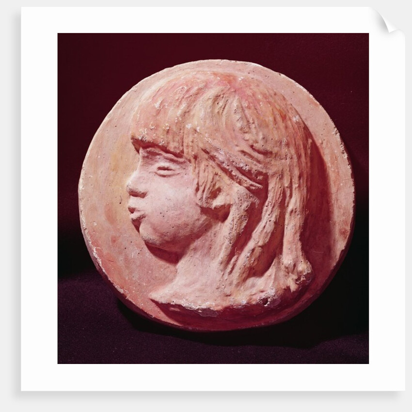 Medallion Portrait of Claude Renoir by Pierre Auguste Renoir