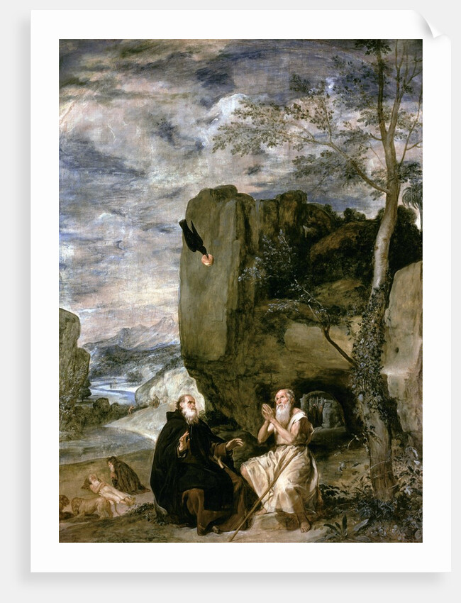 St. Anthony the Abbot and St. Paul the First Hermit, c.1642 by Diego Rodriguez de Silva y Velazquez