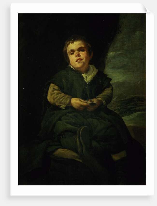The Court Dwarf, Don Franciso Lezcano called 'El Nino de Vallecas', 1637 by Diego Rodriguez de Silva y Velazquez