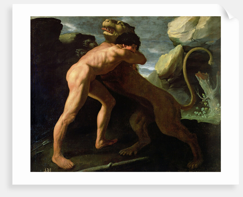 Hercules Fighting with the Nemean Lion by Francisco de Zurbaran