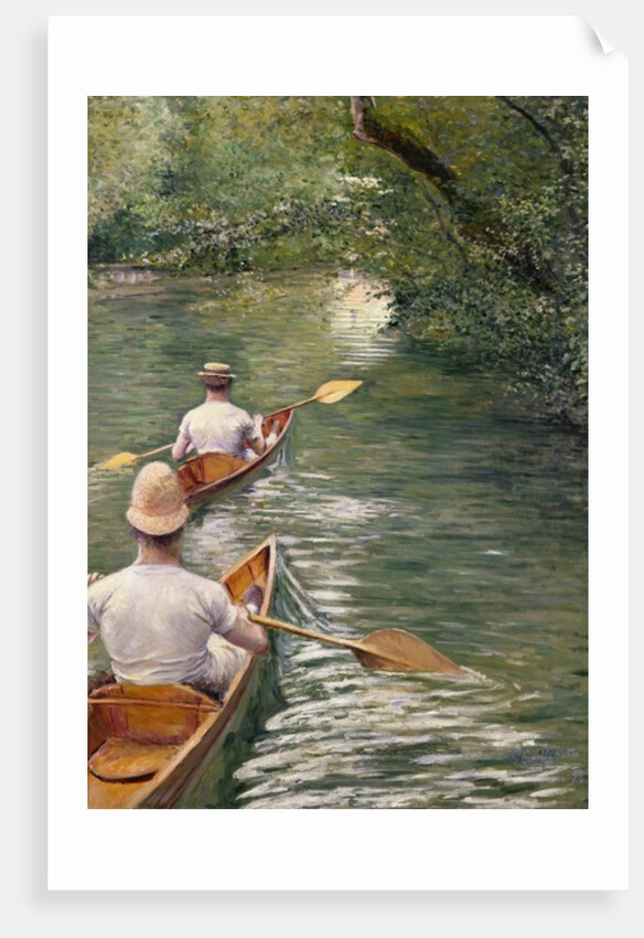 The Canoes, 1878 by Gustave Caillebotte