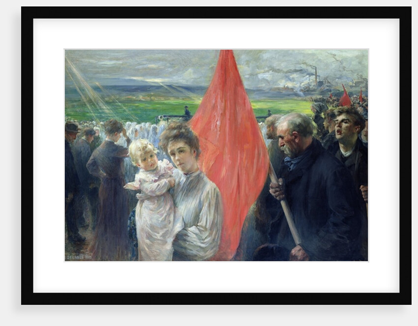 A Strike at Saint-Ouen, 1908 by Paul Louis Delance