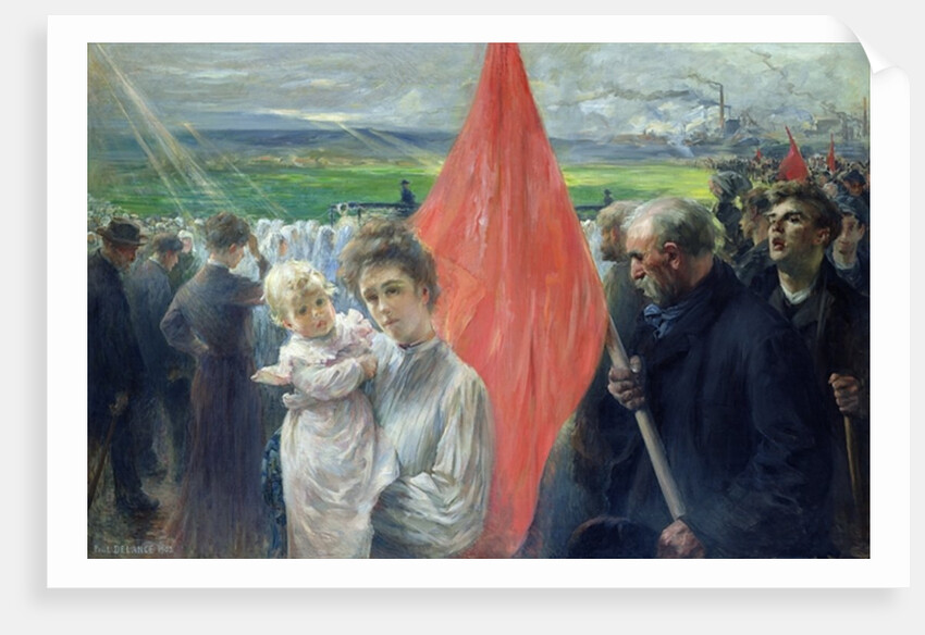 A Strike at Saint-Ouen, 1908 by Paul Louis Delance