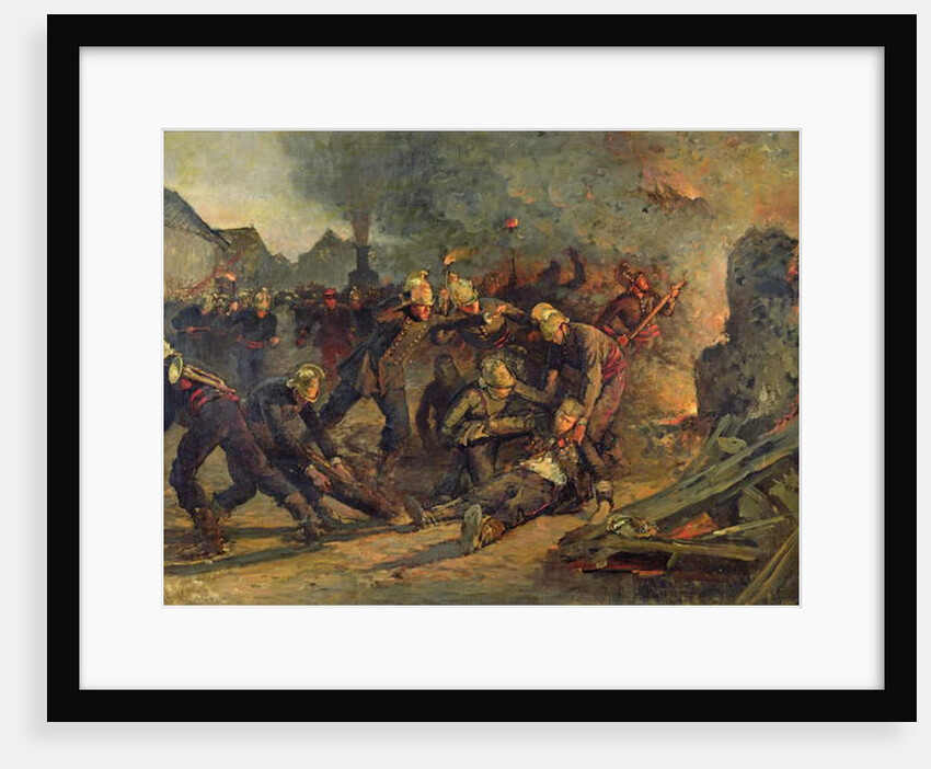 Death of Lt. Col. Froidevaux of the Paris Fire Brigade, 1887 by Emile Renard