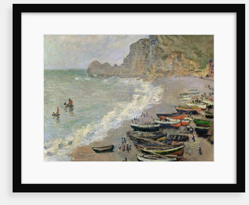 Etretat, the beach and the Porte d'Amont, 1883 by Claude Monet