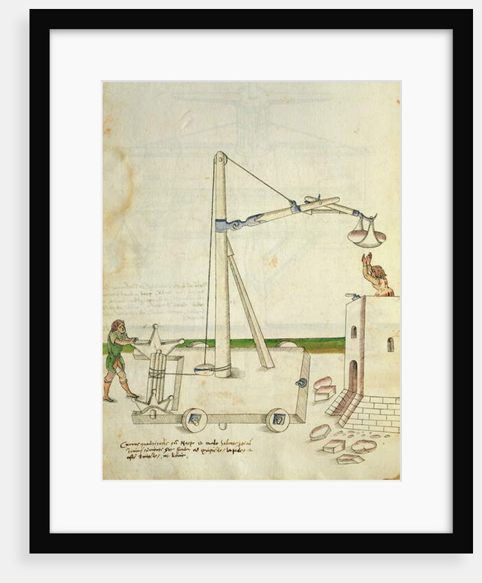 Design for a crane for use in construction of a tower by Mariano di Jacopo