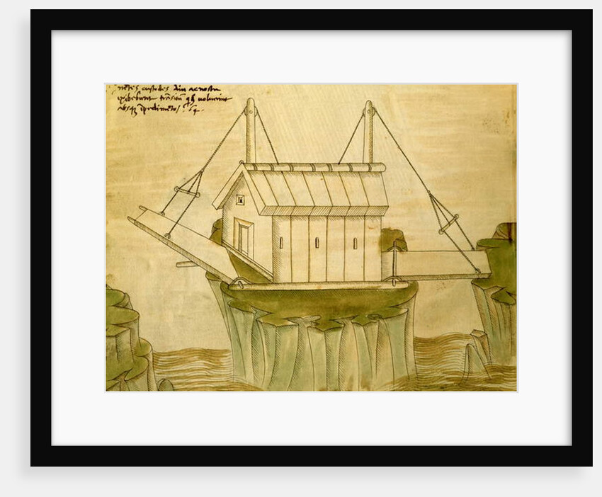 Design for a fortress with two drawbridges by Mariano di Jacopo
