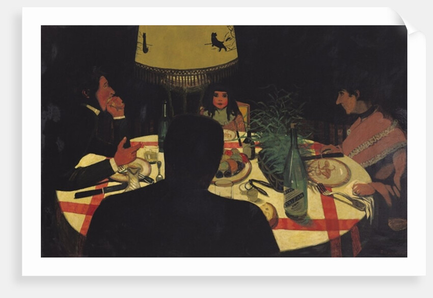 Dinner by Lamplight, 1899 by Felix Edouard Vallotton