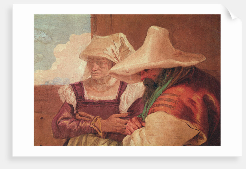 Detail of the shepherds from Angelica and Medoro with the Shepherds, 1757 by Giovanni Battista (1696-1770) Tiepolo