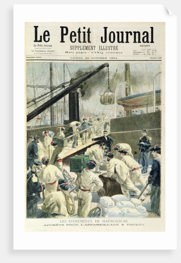 Front page of the illustrated supplement of 'Le Petit Journal', 29th Ocotober 1894 by Fortune Louis Meaulle