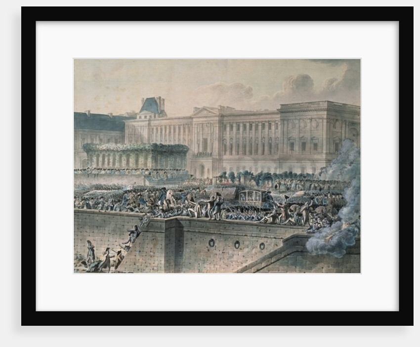 The Arrival of Louis XVI in Front of the Louvre, 17th July 1789 by Jean-Pierre Houel