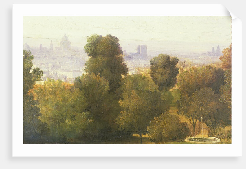 Paris seen from the Heights of Belleville, c.1830 by Pierre Etienne Theodore Rousseau