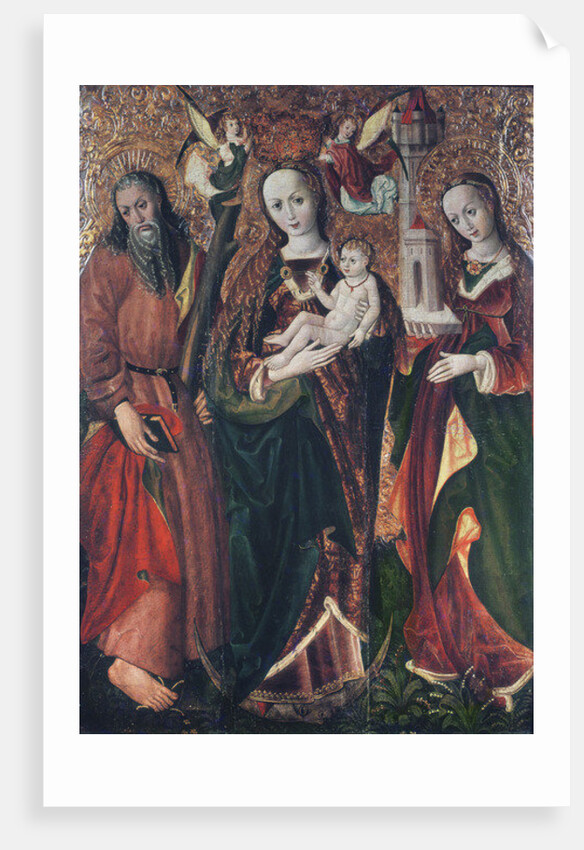 Virgin and Child with Saints Andrew and Barbara, c.1510 by Polish School